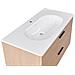 Mobile Lavabo A Parete Con Lavabo Arapa 100 Cm Marrone Chiaro - Foto miniatura 6