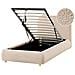 Letto Contenitore Bouclé Blagnac 90 X 200 Cm Beige - Foto miniatura 2