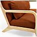 Poltrona Vintage Scandinava Marie In Velluto A Coste Color Terracotta - Foto miniatura 5