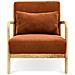 Poltrona Vintage Scandinava Marie In Velluto A Coste Color Terracotta - Foto miniatura 7