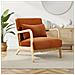 Poltrona Vintage Scandinava Marie In Velluto A Coste Color Terracotta - Foto miniatura 1