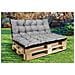 Cuscino da giardino impermeabile grigio 120x40 cm per panca in pallet - Foto miniatura 8