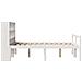 Letto Libreria senza Materasso Bianco 140x190 cm Legno di Pino - Foto miniatura 5