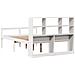 Letto Libreria senza Materasso Bianco 140x190 cm Legno di Pino - Foto miniatura 6