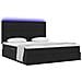 Letto con contenitore e LED con led Nero 160 x 200 cm Velluto - Foto miniatura 3