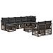 Set Divano da Giardino 10 pcs Grigio polyrattan - Foto miniatura 1