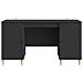Scrivania Nero 142,5 x 50 x 75 cm Legno ingegnerizzato - Foto miniatura 4