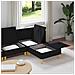 Set di divani modulari con spazio di archiviazione 4 pcs Nero - Foto miniatura 3