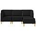 Set di divani modulari con spazio di archiviazione 4 pcs Nero - Foto miniatura 7