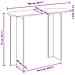 Tavolo consolle Bianco 100 x 39,5 x 75 cm Legno ingegnerizzato - Foto miniatura 9