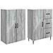 Set di armadi 2 pcs Sonoma grigio 66 x 34,5 x 89,5 cm - Foto miniatura 3