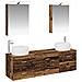 Set di mobili per il bagno 5 pcs Legno antico - Foto miniatura 1
