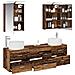 Set di mobili per il bagno 5 pcs Legno antico - Foto miniatura 3