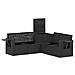 Set di divani 5 pz Nero Rattan sintetico e Acciaio - Foto miniatura 3