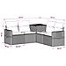 Set di divani 5 pz Nero Rattan sintetico e Acciaio - Foto miniatura 4