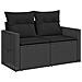 Set di divani 5 pz Nero Rattan sintetico e Acciaio - Foto miniatura 7