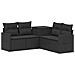 Set di divani 5 pz Nero Rattan sintetico e Acciaio - Foto miniatura 1