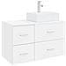 Set di mobili per il bagno 2 pz Bianco Legno ingegnerizzato - Foto miniatura 1