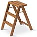 Sgabello A 3 Gragini Chiudibile, Modello Osimo, Legno, Cod. 70 Ciliegio, "arit Il Cuore Del Legno" - Foto miniatura 1