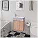 Set Mobili da Bagno con Lavabo 3 pz Beige - Foto miniatura 1