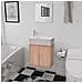 Set Mobili da Bagno con Lavabo 3 pz Beige - Foto miniatura 2