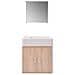 Set Mobili da Bagno con Lavabo 3 pz Beige - Foto miniatura 5