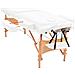 Lettino Massaggio Pieghevole A 2 Zone Imbottitura 10 Cm Bianco - Foto miniatura 6