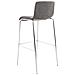 Sgabello Bar Hoover in Tessuto I Sgabello Alto Design 4 Gambe in Metallo I Sedia Sgabello Impilabile con Schienale I Sgabello Bancone H 76 CM Grigio Chiaro Base Cromata - Foto miniatura 4