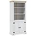 Credenza in Legno di Pino Messicano Corona Bianco 80x40x170 cm - Foto miniatura 1