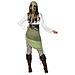 Costume Da Pirata Verde Da Donna - Taglia: L - Foto miniatura 3