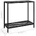 Tavolo Consolle Nero 80x35x75 Cm In Vetro Temperato - Foto miniatura 2