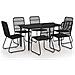 Set da Pranzo da Giardino 7 pz in Polyrattan e Vetro - Foto miniatura 1