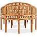 Set Salotto da Giardino 3 pz Design Curvo in Massello di Teak - Foto miniatura 3