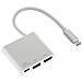 00135728 USB 3.1-C HDMI / USB 3.1-C / USB 3.1-A Bianco cavo di interfaccia e adattatore - Foto miniatura 1