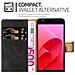 Custodia Compatibile Con Asus Zenfone 4 Selfie Pro In Nero Grafite - Coperchio Protettiva Con Chiusura Magnetica, Funzione Stand E Tasca Per Le Carte - Foto miniatura 4