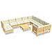 Set Divani Da Giardino 11 Pz Con Cuscini Crema Massello Di Pino - Foto miniatura 2