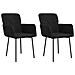 Sedie Da Pranzo 2 Pz Nere In Velluto - Foto miniatura 2