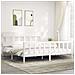 Giroletto Testiera Bianco Super King Size in Legno Massello - Foto miniatura 1