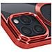 Cover Magsafe Per Iphone 15 Pro Max Silicone Bordo Cromato Rosso - Foto miniatura 5