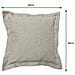 Federa Per Cuscino Arredo Casa Chiusura Zip Fodera Tinto Filo Tinta Unita Sv 60x60 Grigio - Foto miniatura 5