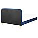 Letto Velluto Flayat 180 X 200 Cm Blu Marino - Foto miniatura 7