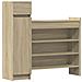 Scarpiera Rovere Sonoma 100,5x28x100 Cm In Legno Multistrato - Foto miniatura 2