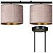 Lampada A Sospensione Hilde - Nero, Rosa - Acciaio Verniciato A Polvere, Tessuto - 97x100x18 Cm - Foto miniatura 2