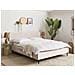 Letto Velluto Brin 160 X 200 Cm Beige - Foto miniatura 1
