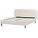 Letto Velluto Brin 160 X 200 Cm Beige - Foto miniatura 3