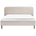 Letto Velluto Brin 160 X 200 Cm Beige - Foto miniatura 4