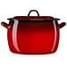 Ignea Pentola Induzione 28 Cm, Casseruola 11l Con Coperchio Acciaio Smaltato Vintage Rosso - Foto miniatura 1