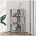Libreria Angolare 3 Ripiani Grigio Sonoma 50x50x102 Cm Legno - Foto miniatura 3