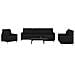 Set Di Divani 4 Pz Con Poggiapiedi Nero In Tessuto - Foto miniatura 1