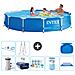 Piscina Fuori Terra - In Giro - 366x76 Cm - Blu - Include Accessori Coordinati A1748 - Foto miniatura 1